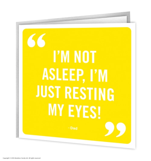 Resting My Eyes Dad Card