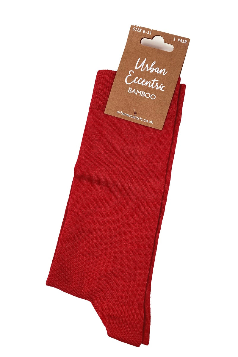 REW UNISEX BAMBOO RED SOCK