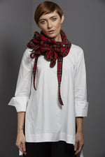 stylish trendy red Tartan scarf