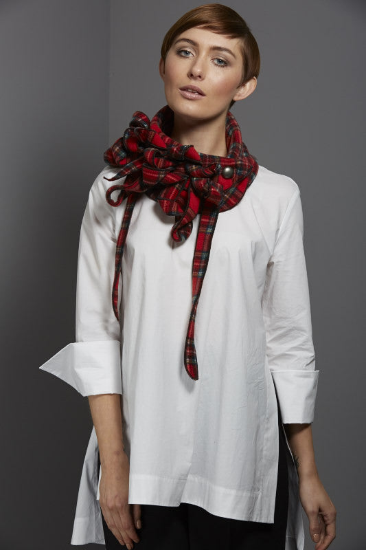 Red tartan scarf by rew