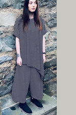 Balloon - Loose Fit Trouser Black White Stripe