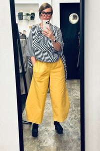 Balloon Trousers - Yellow Denim