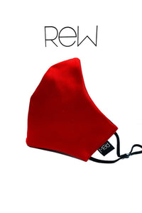 bright red cotton face mask 