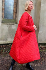 Puffa Duster Coat - Bright Red