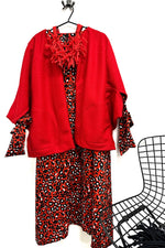 Totes Dress - Bright Red Leopard Fit & Flare