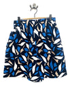 Midi Shorts - Camouflage Blue Cotton