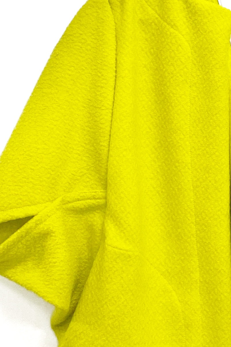 Bouclé Wool Kimono Jacket Canary Yellow