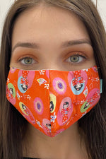 Fabric Face Mask - Chinese Doll Print