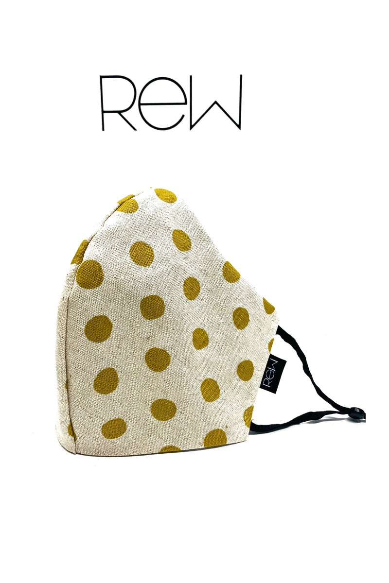 organic cotton dotty face mask