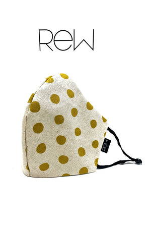 organic cotton dotty face mask