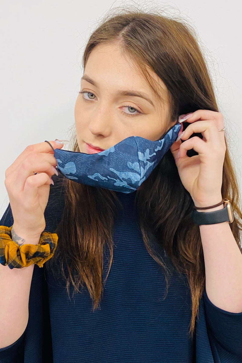 BRITISH MADE 3 PLY DENIM FACE MASKS UNISEX  