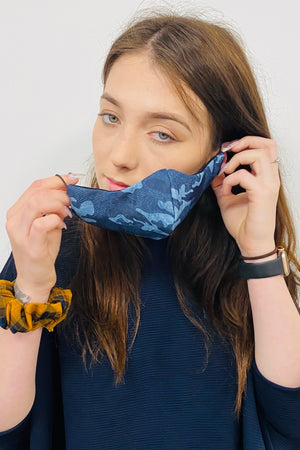 BRITISH MADE 3 PLY DENIM FACE MASKS UNISEX  