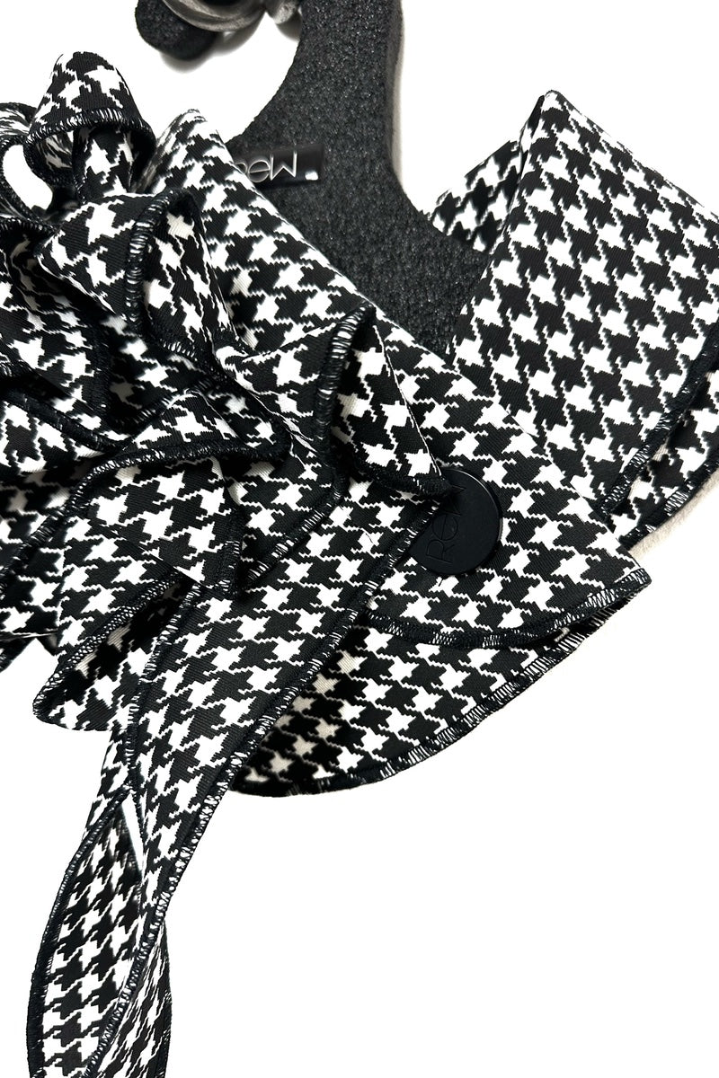 Moira - Monochrome Black & White Dogtooth Scarf – REW