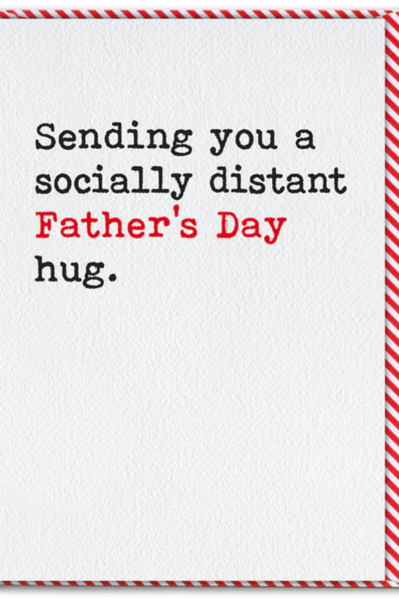 Socially Distant Hug Fathers Day Card