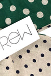 MAScarf - Green Polka + Navy Polka Japanese Cotton