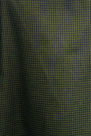 Olive Green and Grey textured checked Balloon Trousers