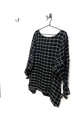 Rach Shirt - Black & White Grid Cotton