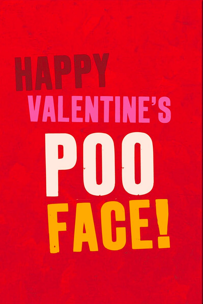 Happy Valentines Poo Face Card