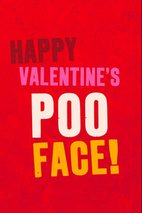 Happy Valentines Poo Face Card