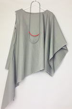 Tori- grey pinstripe loose fit shirt