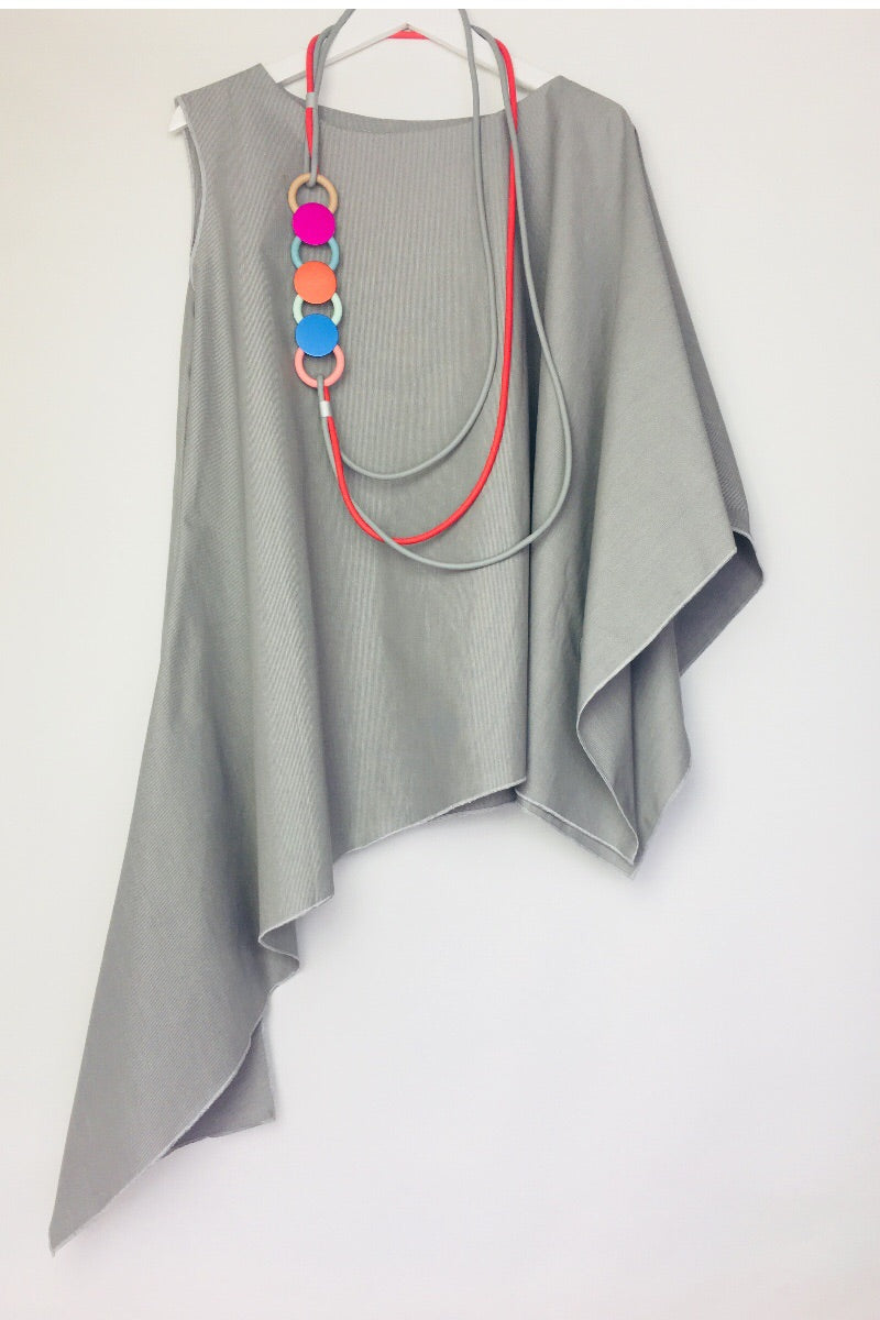 Tori- grey pinstripe loose fit shirt