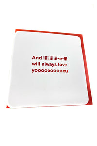 I Will Always Love You Valentines Foil Card