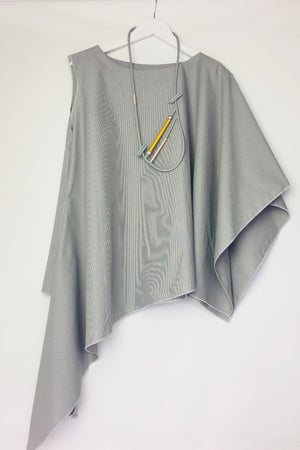 Tori- grey pinstripe loose fit shirt