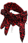 Ruby - Red Leopard Collar Scarf