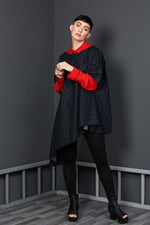 Polly- Denim Stretch Asymmetrical tunic