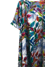 Linny Leaf Print Flared Dress