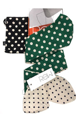 MAScarf - Green Polka + Navy Polka Japanese Cotton