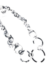 Mel - Black And White Funky Long Necklace