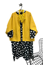 Mooky Dress - Black + White Cotton Popplin Dots