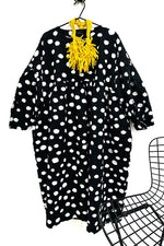 Mooky Dress - Black + White Cotton Popplin Dots