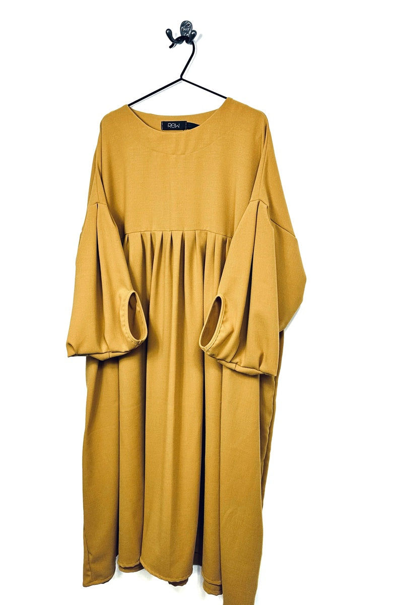 Mooky Dress - Mustard Crepe