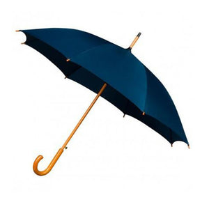 Susie - Navy Wooden Handle Umbrella
