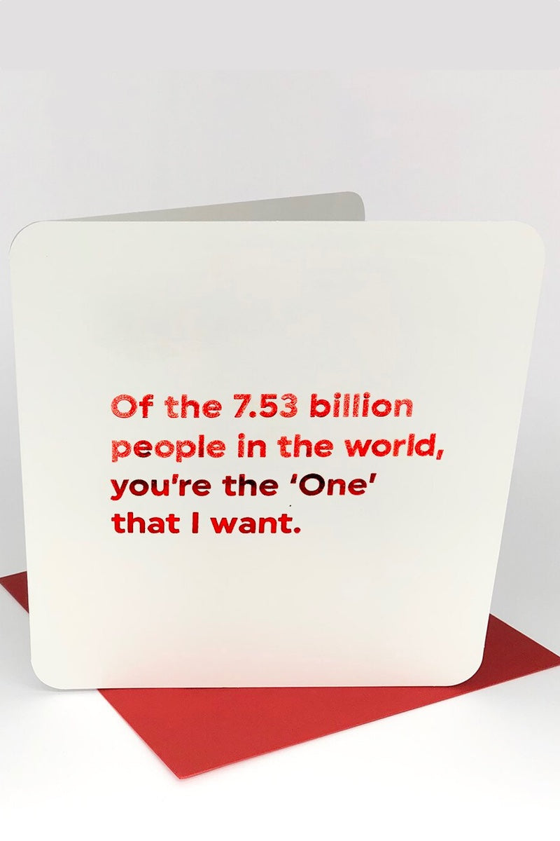 billions of people and i love you card valentines