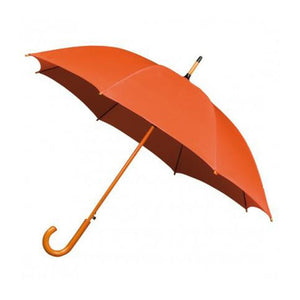 Susie - Orange Wooden Handle Umbrella