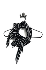 unusual striped black and white scarf