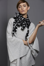 polka dot scarves black and white rew clothing