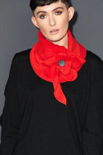 rew poppy scarf bright red