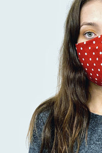 Unisex Face mask - Bright Red Polka Dot