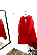 Puffa Duster Coat - Bright Red