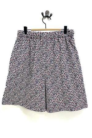 Midi Shorts - Red Cube Retro Fabric