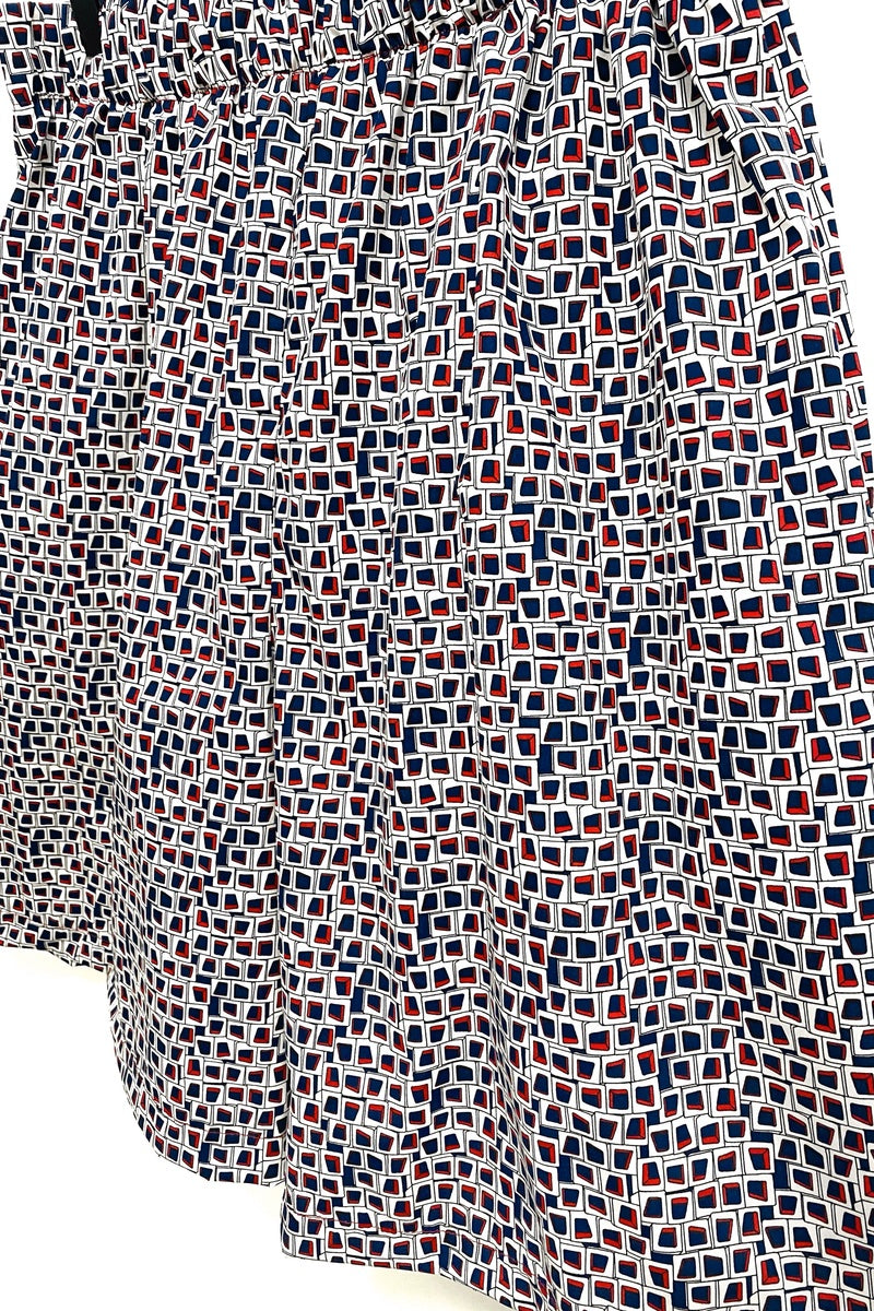 Midi Shorts - Red Cube Retro Fabric