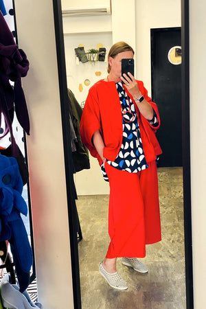 Kimono - Boiled Wool Red