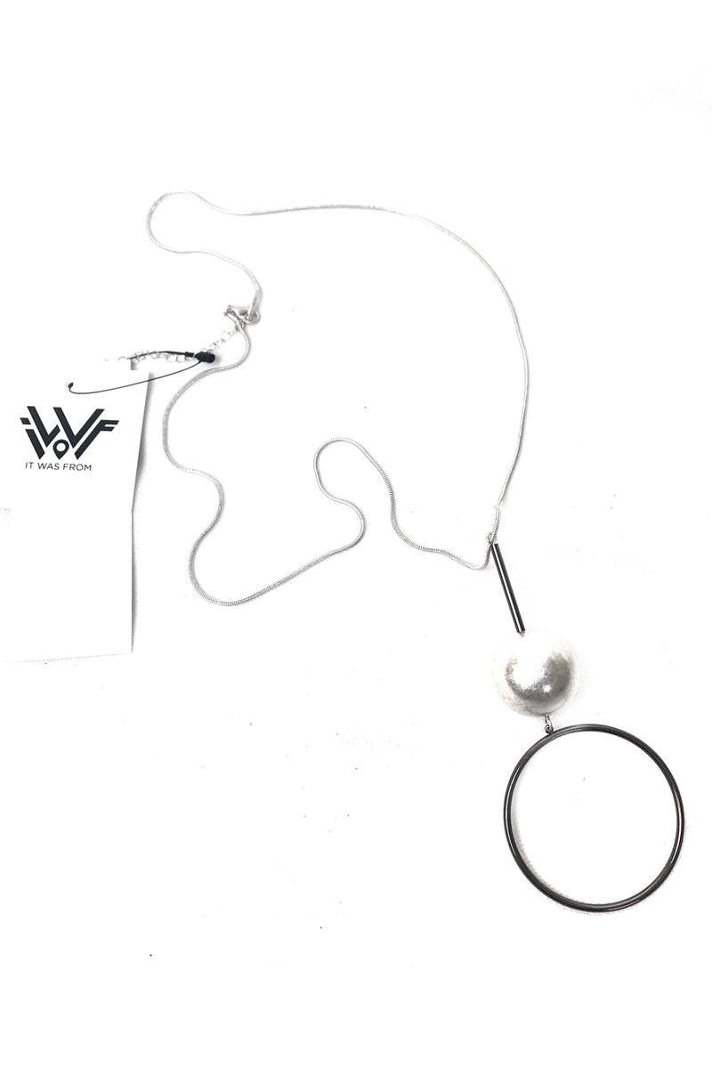Rowan - Circle Pendant Long Necklace
