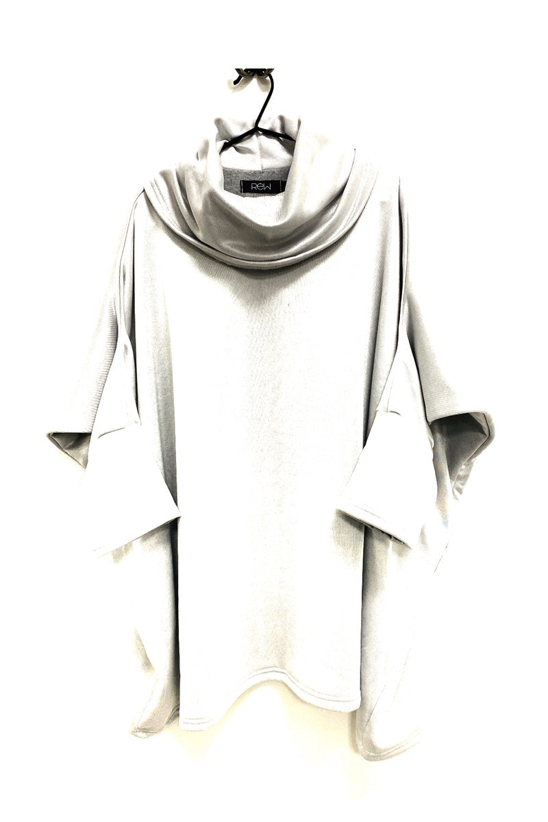 Silver Slouch Neck Jumper