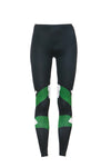Leggings - Green Black Abstract Blend