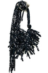 Abby Tipex Black and Cream  - Unusual Tassel Necklace